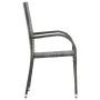 Juego de comedor de jardín 5 piezas gris y negro by , Garden sets - Ref: Foro24-3099391, Price: 307,99 €, Discount: %