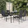 Juego de comedor de jardín 5 piezas negro von , Gartensets - Ref: Foro24-3099379, Preis: 349,93 €, Rabatt: %