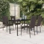 Juego de comedor de jardín 5 piezas marrón y negro by , Garden sets - Ref: Foro24-3099385, Price: 341,89 €, Discount: %