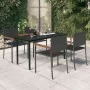 Juego de comedor de jardín 5 piezas negro de , Conjuntos de jardín - Ref: Foro24-3099415, Precio: 356,09 €, Descuento: %