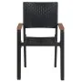 Juego de comedor de jardín 5 piezas negro de , Conjuntos de jardín - Ref: Foro24-3099415, Precio: 356,09 €, Descuento: %