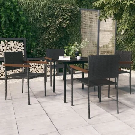 Juego de comedor para jardín 5 piezas negro von , Gartensets - Ref: Foro24-3099420, Preis: 339,65 €, Rabatt: %