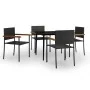 Juego de comedor para jardín 5 piezas negro von , Gartensets - Ref: Foro24-3099420, Preis: 339,65 €, Rabatt: %
