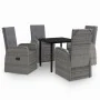 Juego de comedor de jardín 5 piezas con cojines gris von , Gartensets - Ref: Foro24-3099474, Preis: 706,19 €, Rabatt: %
