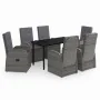 Juego de comedor de jardín 7 piezas con cojines gris von , Gartensets - Ref: Foro24-3099476, Preis: 1,00 €, Rabatt: %
