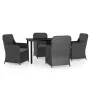Juego de comedor de jardín 5 piezas con cojines negro de , Conjuntos de jardín - Ref: Foro24-3099531, Precio: 716,16 €, Descu...
