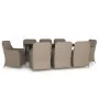 Juego de comedor de jardín 9 piezas y cojines marrón by , Garden sets - Ref: Foro24-3099552, Price: 1,00 €, Discount: %