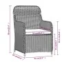 Juego de comedor de jardín 9 piezas y cojines marrón by , Garden sets - Ref: Foro24-3099552, Price: 1,00 €, Discount: %