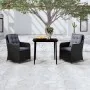 Juego de comedor para jardín 3 piezas negro de , Conjuntos de jardín - Ref: Foro24-3099571, Precio: 433,81 €, Descuento: %