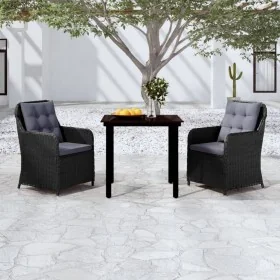 Juego de comedor para jardín 3 piezas negro von , Gartensets - Ref: Foro24-3099559, Preis: 386,70 €, Rabatt: %