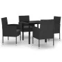Juego de comedor para jardín 5 piezas negro von , Gartensets - Ref: Foro24-3099614, Preis: 328,54 €, Rabatt: %