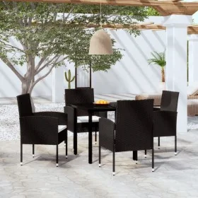 Juego de comedor para jardín 5 piezas negro von , Gartensets - Ref: Foro24-3099602, Preis: 251,26 €, Rabatt: %