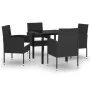 Juego de comedor para jardín 5 piezas negro by , Garden sets - Ref: Foro24-3099602, Price: 254,98 €, Discount: %