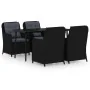 Juego de comedor para jardín 5 piezas negro by , Garden sets - Ref: Foro24-3099573, Price: 859,72 €, Discount: %