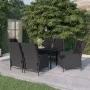 Juego de comedor de jardín 7 piezas gris oscuro de , Conjuntos de jardín - Ref: Foro24-3099640, Precio: 1,00 €, Descuento: %
