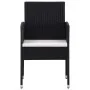 Juego de comedor para jardín 5 piezas negro de , Conjuntos de jardín - Ref: Foro24-3099621, Precio: 297,08 €, Descuento: %