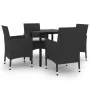 Set comedor de jardín 5 pzas y cojines ratán sintético y vidrio by , Garden sets - Ref: Foro24-3099680, Price: 319,39 €, Disc...