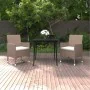 Set comedor de jardín 3 pzas y cojines ratán sintético y vidrio von , Gartensets - Ref: Foro24-3099751, Preis: 230,75 €, Raba...