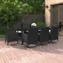 Set comedor de jardín 9 pzas y cojines ratán sintético y vidrio von , Gartensets - Ref: Foro24-3099732, Preis: 705,21 €, Raba...