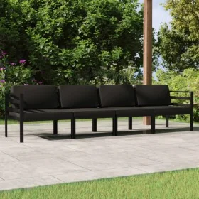 Set muebles de jardín 4 pzas y cojines aluminio gris antracita by , Garden sets - Ref: Foro24-3107777, Price: 610,84 €, Disco...
