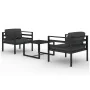 Set muebles de jardín 3 pzas y cojines aluminio gris antracita de , Conjuntos de jardín - Ref: Foro24-3107780, Precio: 536,32...