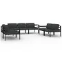 Set muebles de jardín 7 pzas y cojines aluminio gris antracita by , Garden sets - Ref: Foro24-3107796, Price: 1,00 €, Discoun...
