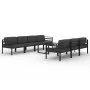 Set muebles de jardín 8 pzas y cojines aluminio gris antracita von , Gartensets - Ref: Foro24-3107806, Preis: 1,00 €, Rabatt: %