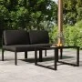 Set muebles de jardín 3 pzas y cojines aluminio gris antracita de , Conjuntos de jardín - Ref: Foro24-3107782, Precio: 438,55...