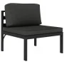Set muebles de jardín 3 pzas y cojines aluminio gris antracita de , Conjuntos de jardín - Ref: Foro24-3107782, Precio: 438,55...
