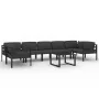 Set muebles de jardín 8 pzas y cojines aluminio gris antracita von , Gartensets - Ref: Foro24-3107812, Preis: 1,00 €, Rabatt: %
