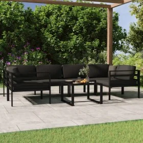 Set muebles de jardín 7 pzas y cojines aluminio gris antracita von , Gartensets - Ref: Foro24-3107810, Preis: 934,59 €, Rabat...
