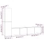 Set de muebles para TV 4 pzas madera contrachapada marrón roble von , TV-Möbel - Ref: Foro24-3114317, Preis: 130,97 €, Rabatt: %