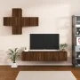 Set de muebles de TV 7 pzas madera contrachapada marrón roble by , TV Furniture - Ref: Foro24-3114509, Price: 191,88 €, Disco...