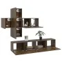 Set de muebles de TV 7 pzas madera contrachapada marrón roble by , TV Furniture - Ref: Foro24-3114509, Price: 191,88 €, Disco...