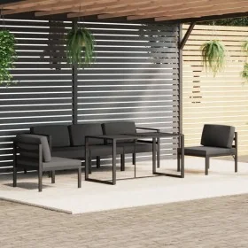 Set muebles de jardín 6 pzas y cojines aluminio gris antracita von , Gartensets - Ref: Foro24-3115919, Preis: 1,00 €, Rabatt: %
