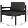 Set muebles de jardín 6 pzas y cojines aluminio gris antracita de , Conjuntos de jardín - Ref: Foro24-3115919, Precio: 1,00 €...