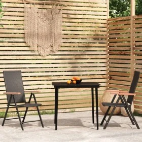 Juego de comedor de jardín 3 piezas negro by , Garden sets - Ref: Foro24-3099119, Price: 247,07 €, Discount: %