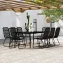 Juego de comedor de jardín 9 piezas negro by , Garden sets - Ref: Foro24-3099184, Price: 1,00 €, Discount: %