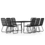 Juego de comedor de jardín 9 piezas negro by , Garden sets - Ref: Foro24-3099184, Price: 1,00 €, Discount: %