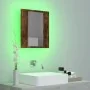 Armario de baño con espejo LED madera roble ahumado 40x12x45 cm by , bathroom vanities - Ref: Foro24-822833, Price: 42,50 €, ...