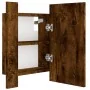 Armario de baño con espejo LED madera roble ahumado 40x12x45 cm by , bathroom vanities - Ref: Foro24-822833, Price: 42,50 €, ...