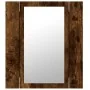 Armario de baño con espejo LED madera roble ahumado 40x12x45 cm by , bathroom vanities - Ref: Foro24-822833, Price: 42,50 €, ...