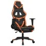 Silla gaming con reposapiés cuero sintético negro naranja by , Gaming chairs - Ref: Foro24-3143682, Price: 124,92 €, Discount: %