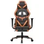 Silla gaming con reposapiés cuero sintético negro naranja by , Gaming chairs - Ref: Foro24-3143682, Price: 124,92 €, Discount: %