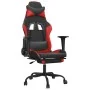 Silla gaming con reposapiés cuero sintético negro rojo by , Gaming chairs - Ref: Foro24-3143654, Price: 118,40 €, Discount: %