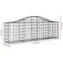 Cestas de gaviones 20 uds forma de arco hierro 200x30x60/80 cm von , Töpfe und Pflanzgefäße - Ref: Foro24-3145403, Preis: 1,0...