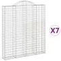 Cestas de gaviones 7 uds forma de arco hierro 200x30x220/240 cm by , Pots and planters - Ref: Foro24-3146241, Price: 877,78 €...