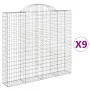 Cestas de gaviones 9 uds forma de arco hierro 200x30x180/200 cm by , Pots and planters - Ref: Foro24-3146201, Price: 1,00 €, ...