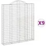 Cestas de gaviones 9 uds forma de arco hierro 200x30x220/240 cm by , Pots and planters - Ref: Foro24-3146243, Price: 1,00 €, ...
