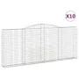 Cestas gaviones 10 uds forma de arco hierro 400x30x160/180 cm by , Pots and planters - Ref: Foro24-3146913, Price: 1,00 €, Di...